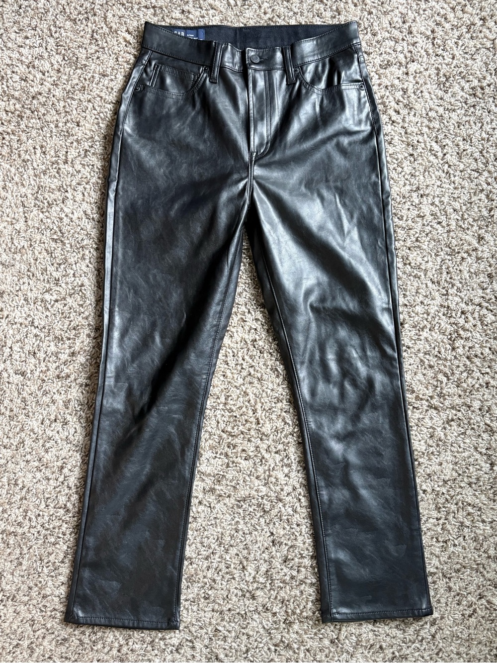 Gap Faux Leather Pants Black Size 8/29 R